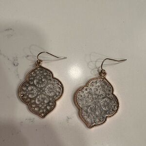 silver and gold earrings